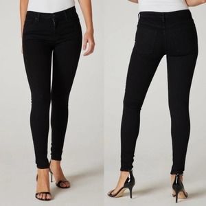 Hudson Nico Mid-Rise Classic Black Skinny Jeans